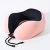 Almohada en Forma de U de Seda de Hielo, Almohada Cervical de Espuma Viscoelástica para Viaje, Almohada para Siesta en la Oficina, Almohada Cervical para Coche, Almohada Refrigerante para Avión, Almohada Cervical