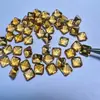 Citrino amarillo natural pequeño octagonal 6*6mm facetado corte de punta inferior transparente y limpio piedra suelta para accesorios de incrustación