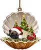 Nuevos Productos Transfronterizos Funda Perro Durmiendo Colgadores de Coche de Acrílico Colgadores de Árbol de Navidad Decoraciones para el Hogar