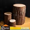 Sump Falso de Madera Imitación Madera Sump Redondo Madera Dun Centro Comercial Tienda de Ropa Ventana Paisaje Decoración Accesorios Sump de Madera