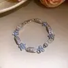 Flores Florecientes y Sueños Fragmentados~ Pulsera de Flor de Zirconia Estilo Coreano Estilo Ins Exquisita Joyería de Diseño de Nicho de Alta Gama para Mujeres Venta al por Mayor