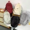 Mochila Escolar Femenina Estudiante Universitaria Color Sólido Estilo Preppy Versátil Gran Capacidad Mochila 2026 Nueva Mochila de Viaje para Computadora para Hombres