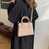 Bolso de Mujer de Diseño Nicho de Estilo Occidental Bolso de Mano Bolso para Mujer Texto Gran Capacidad Simple Hombro Bandolera