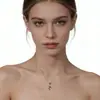 Collar con Colgante de Delfín de Alto Gama en Plata de Ley 925 Incrustada con Circonita en Forma de Corazón para Mujer Cadena para Clavícula Lujo Accesible Europeo y Americano Diseño de Nicho