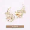 Broche de Metal Perlado Teñido al Aceite con Diseño Calado de Flor de Rosa con Cierre Fijo, Accesorio para Ropa, Pin Antiexposición