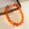 Collar de doble capa con cuentas acrílicas transfronterizo europeo y americano, cadena para la clavícula de lujo ligero de alta gama, joyería de estilo étnico vintage al por mayor