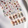 Pegatinas para Uñas de Atmósfera Navideña Color Crema Vintage Ts-3865 Infantil Dopamina Dibujos Animados Serie Navideña
