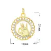Materiales para Joyería DIY Collar Estilo Ins Colgante Colgante Joyería Micro Incrustada Accesorios de Circonita Joyería de Cobre de Moda Accesorios