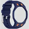 Adecuado para Reloj de Bolsillo Swatch Ap Co-Branded Royal Pop Correa y Caja de Silicona Integradas Anticaídas