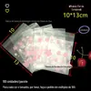 Saco/bolsa translúcido fosco com estampa de Flor de Cerejeira para roupas íntimas/embalagem plástica para panificação autoadesiva composta/saco universal