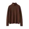 Suéter feminino de cashmere é confortável e macio, adequado para usar em camadas, novo modelo outono e inverno com design solto e casual