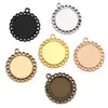 Accesorios para Joyería DIY Encaje Cortado Base Redonda de 20*20mm Accesorios Base Retro Accesorios C11