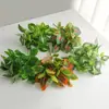 Césped Artificial, Flores Artificiales y Plantas Verdes para Paisajismo de Ingeniería; Decoración de Pared de Plantas Verdes de Moda con Taro de 5 Hojas y 60 Hojas de Colores Simulados