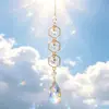 Suministro transfronterizo de carillones de viento de cristal de estrella y luna, atrapasoles, decoraciones para ventanas, manualidades para el hogar, regalos, artículos hechos a mano para DIY