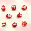 Accesorios de Arte para Uñas de Dibujos Animados de Manzana Roja Uñas Portátiles para Niños Pinzas para el Cabello Pendientes Hechos a Mano DIY Árbol Accesorios para Dedos Descompresión Cruz