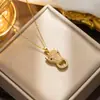 Día de San Valentín Amor Acero de Titanio Collar Mujer Lujo Ligero Nicho Moda Cadena para Clavícula Accesorios para el Trabajo Regalo para Novia Estudiante