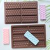 Em estoque novo longo bloco de chocolate molde DIY diamante triângulo chocolate biscoito bolo molde 774