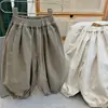 Pantalones bombachos suaves y holgados para niños primavera y otoño pantalones harén de primavera para niños pantalones Mori para bebés estilo occidental estilo occidental