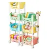 Carrinho de Armazenamento de Sala de Estar Doméstico Prateleira de Armazenamento de Chão Multicamadas Brinquedos para Crianças Bebês Lanches Prateleira de Armazenamento Simples