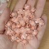 Cuentas sueltas de acrílico transparente de 11 mm, nuevo color, con pequeñas flores y agujeros rectos, accesorios para collares, decoración artesanal