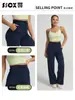 Pantalones de Yoga de Cintura Alta de Pierna Ancha con Cordón Elástico, Pantalones de Fitness Sueltos de Tallas Grandes para Mujer para Pilates, Correr y Ejercicio