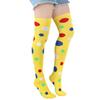 Calcetines de payaso de lunares de tubo largo para halloween transfronterizos calcetines de lunares hasta la rodilla de actuación de fiesta de carnaval festival europeos y americanos