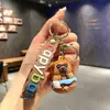 Chaveiro Criativo de Cavalo Arco-Íris Unicórnio Desenho Animado para Mulheres, Chaveiro Fofo Estilo Ins, Pingente para Mochila de Estudante, Pequeno Presente