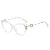 Gafas Jamie 5100 de Comercio Exterior Transfronterizo Ojo de Gato con Montura para Graduación Tr90 Metal Strass Gafas Anti Luz Azul