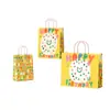 Bolsas de Tote Personalizables para Hornear, Bolsas de Regalo de Cumpleaños, Bolsas de Papel Kraft Listas para Usar, Bolsas de Empaque para Llevar, Empaque para Pasteles y Postres