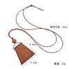 Collar Largo con Colgante Geométrico Chino para Mujer Diseño de Nicho Cadena de Lana Otoño e Invierno Simple Versátil Accesorios de Estilo Étnico
