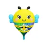 Globo de aire flotante de abeja de película de aluminio de dibujos animados transfronterizo, puesto de parque de helio, fiesta de cumpleaños infantil, globos de animales nuevos