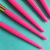Palo de Pincel para Sombra de Ojos Individual Mango Rojo Rosado Pincel para Ojos Herramienta de Maquillaje Palo de Esponja Herramientas de Belleza Pincel para Sombra de Ojos 7.3