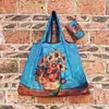 Bolso Estilo Pintura al Óleo de Van Gogh, Capacidad Extra Grande, Bolsa de Compras Plegable, Bolsa de Dibujos Animados Ecológica para Supermercado, Bolsa para la Compra, Bolsa de Almacenamiento