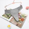Braguitas tipo tanga de nuevo estilo para mujer, tanga acanalada de control de abdomen de encaje, braguita T-back de algodón puro transpirable de tiro bajo al por mayor del fabricante