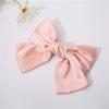 Coreano Ins Color Puro Satén Gasa Lazo Grande Pinza de Primavera Popular Trendy Sombrerería Clip Lateral para Mujer Accesorios para el Cabello Venta al por Mayor