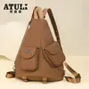 Nova Bolsa de Peito Feminina de Primavera, Bolsa Transversal de Alto Padrão, Mochila Pequena Casual Masculina Leve, Bolsa para Viagem de Curta Distância