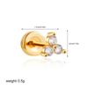 Aretes de Acero Inoxidable Oro de 18K Zircón Acero de Titanio Mini Piercings de Nariz de Rosca Piercing Anillos para Ombligo Joyería Transfronteriza Europea y Americana