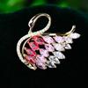 Moda elegante cisne pequeno broche criativo elegante atmosférico roupa pino simples acessórios de roupa anti-corrida luz