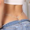 Cross-border novo cheio de strass amor forma strass cadeia de cintura senhoras temperamento moda super flash cristal cadeia do corpo atacado