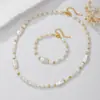 Pulsera de Perlas Barrocas de Agua Dulce Francesas 2026 Cuentas Irregulares Chapado en Cobre Oro Real Temperamento de Nicho Pulsera para el Trabajo