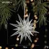 Colgante de Cristal de Hielo Navideño Adorno para Árbol de Navidad Ángel de Acrílico Transparente Luz Decoración de Lujo Utilería para Escena