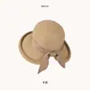 Elegante Sombrero de Pescador con Lazo Grande Estilo Francés para Mujer, Sombrero de Sol para Vacaciones en la Playa de Verano, Sombrero de Pescador de Moda