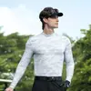 Pgm2026 Roupa de Golfe Masculina Manga Longa Primavera e Verão Camada Base Roupas de Alta Elasticidade Malha Respirável Top