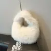 Bolso de Piel para Axila de Moda para Mujer 2026 Nuevo de Gama Alta Gran Capacidad de Felpa Portátil de Mano Bolso de Hombro Versátil para el Viaje Diario
