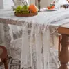 Toalha de Mesa Quadrada de Renda Branca à Prova de Poeira Transfronteiriça Retangular para Mesa de Centro Pequena Fresca Decorativa Toalha de Mesa Toalha de Mesa