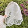 Influenciador Escolhe Lenço de Cabeça de Renda Triângulo para Mulheres Estilo Pastoral Headdress de Renda Branca Lenço Quadrado Francês Faixa para Cobrir a Cabeça Faixa de Cabeça