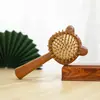 Sándalo Rojo Caricatura Oso Lindo Peine de Cojín de Aire Portátil Madera Maciza Sin Pintar Hogar Peine Masajeador para Cabello Largo y Corto Fabricante Venta al por Mayor