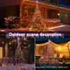 Luces de Cascada de Estrella Solar Decoración Navideña Transfronteriza Luces de Cadena LED Decoración de Jardín y Patio Luces Pequeñas de Colores