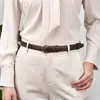 Cinto Fino Antigo Feminino Versátil Fivela de Pino Moda Simples Decorativo para Jeans com Estudantes Tendência da Internet Estilo Retrô Bf