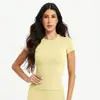 Camiseta deportiva de manga corta de secado rápido ZORA, superventas transfronteriza, top de yoga, ropa de fitness de nailon para mujer